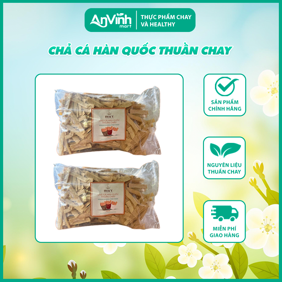 Chả cá Hàn Quốc thuần chay hiệu Hoa Y 100gr - 500gr