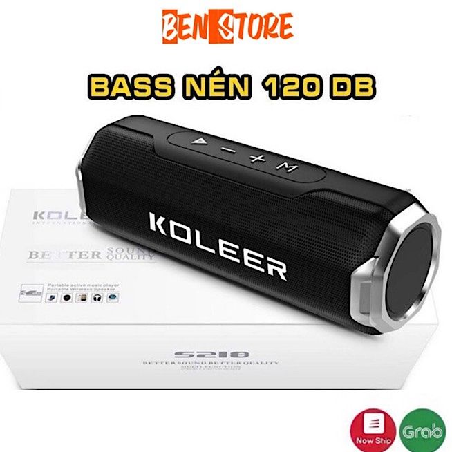 Loa bluetooth koleer s218, âm thanh chất lượng, hỗ trợ thẻ nhớ, usb