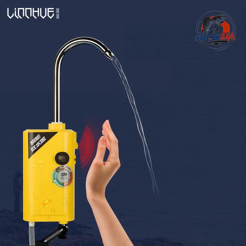 Máy bơm nước rửa tay, sục oxi câu cá linhue 3 in 1 cực tiện lợi