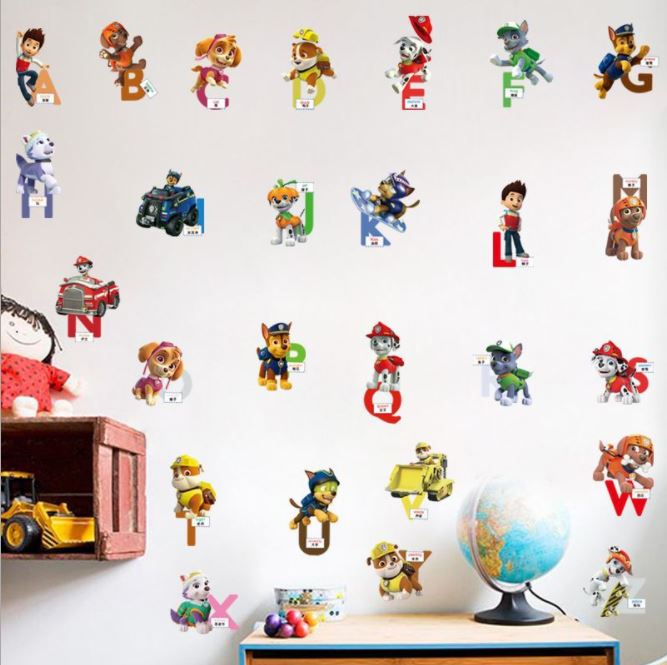 [HCM]Decal dán tường paw Patrol biệt đội chó cứu hộ