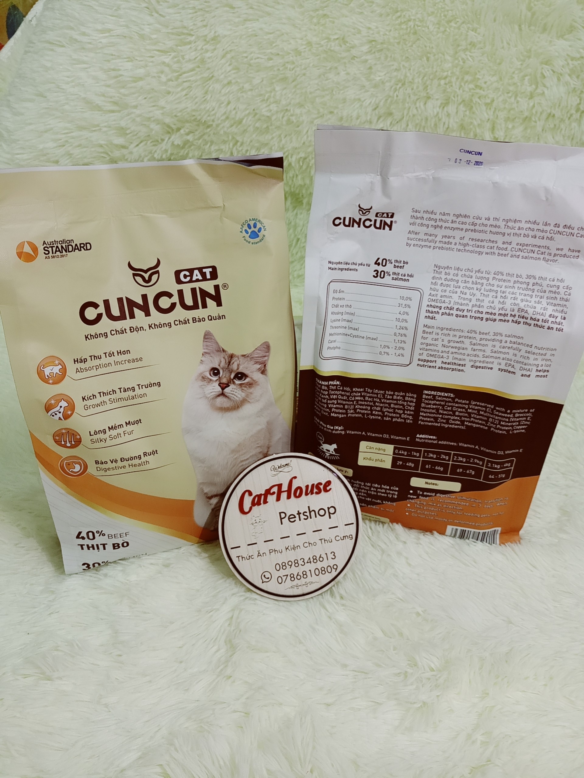 [HCM]Thức Ăn Cun Cun Dành Cho Mèo 1.2kg
