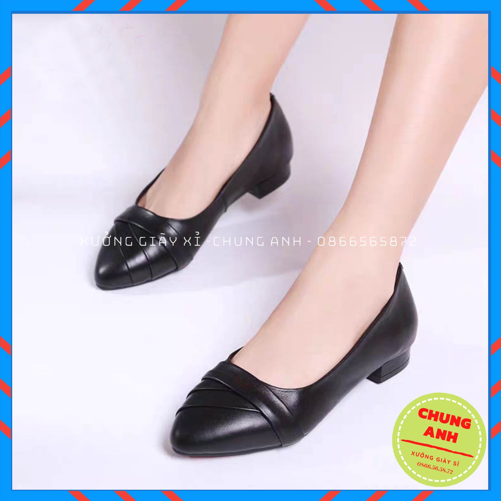 Giày búp bê nữ - giày công sở nữ đế bệt da lỳ cao cấp