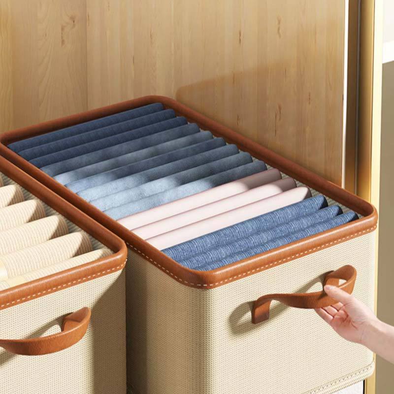 Clothes storage box foldable fabric storage box home wardrobe drawer type clothing storage