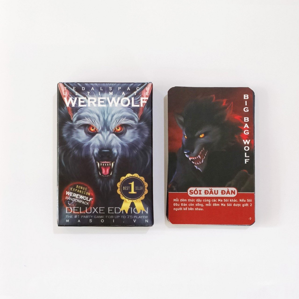 Combo 2 bộ bài Ma sói Characters và Ma sói Deluxe 21 lá