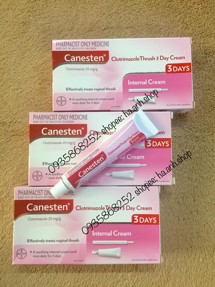 Kem phụ khoa Canesten 20g 3 ngày