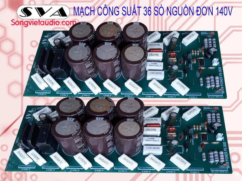 MẠCH CÔNG SUẤT 36 SÒ NGUỒN ĐƠN 140 2 KÊNH (DÙNG LẮP MAIN 3U) - 1 CẶP.