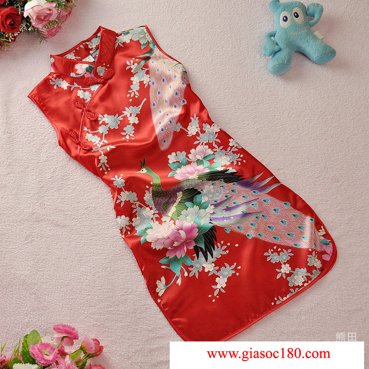 Đầm sườn xám bé gái 8kg - 25kg