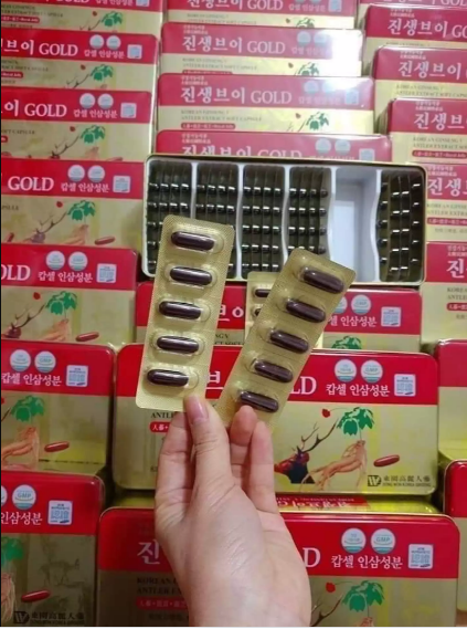 Đạm tổng hợp hồng sâm nhung hươu linh chi đỏ hàn quốc
