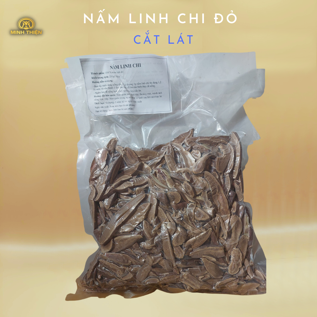 Nấm Linh Chi Đỏ cắt lát 250g Minh Thiện