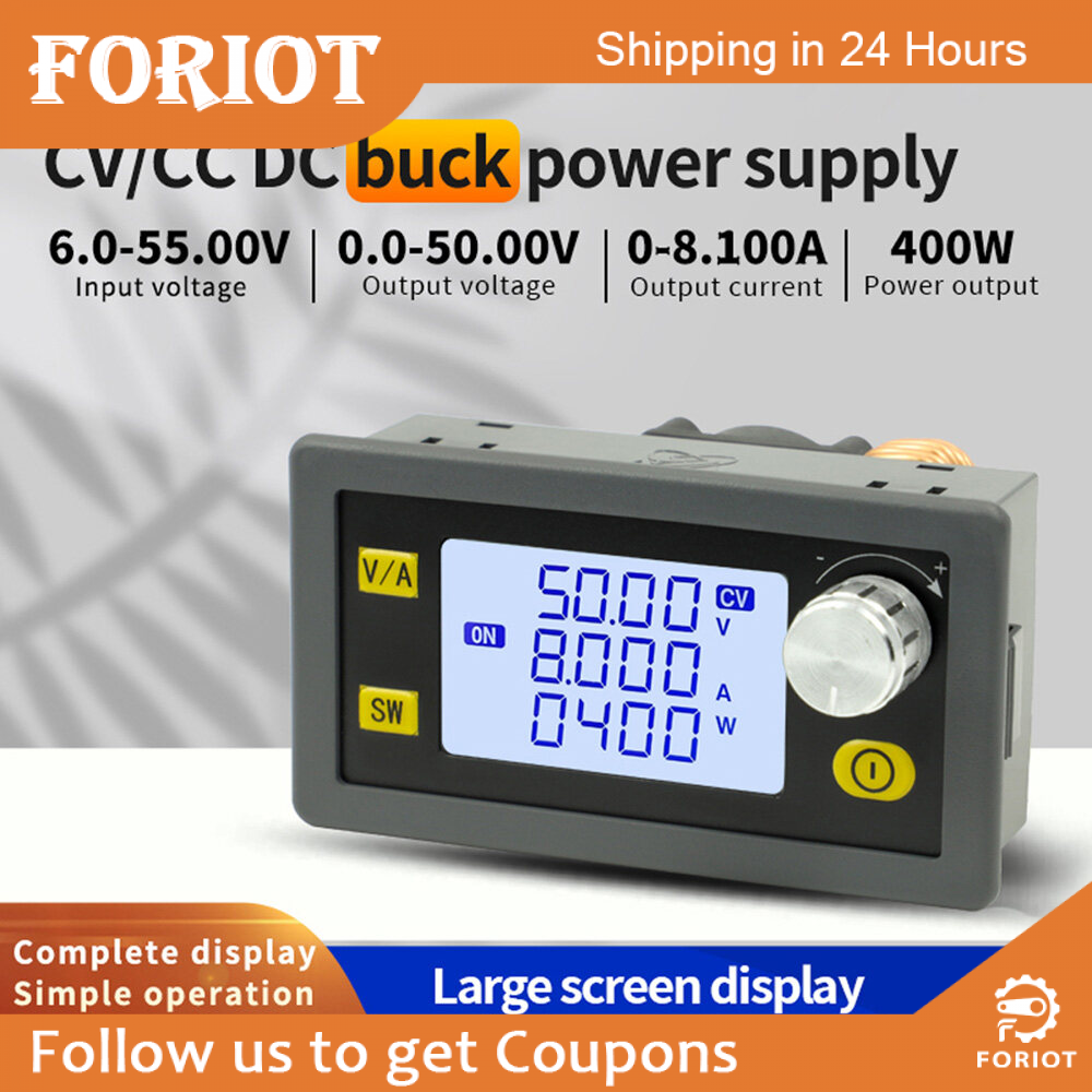 Foriot XY5008E DC Buck Boost Converter 6-55V Step Up Down Digital Control Voltage Regulator Transformer Module for Golf