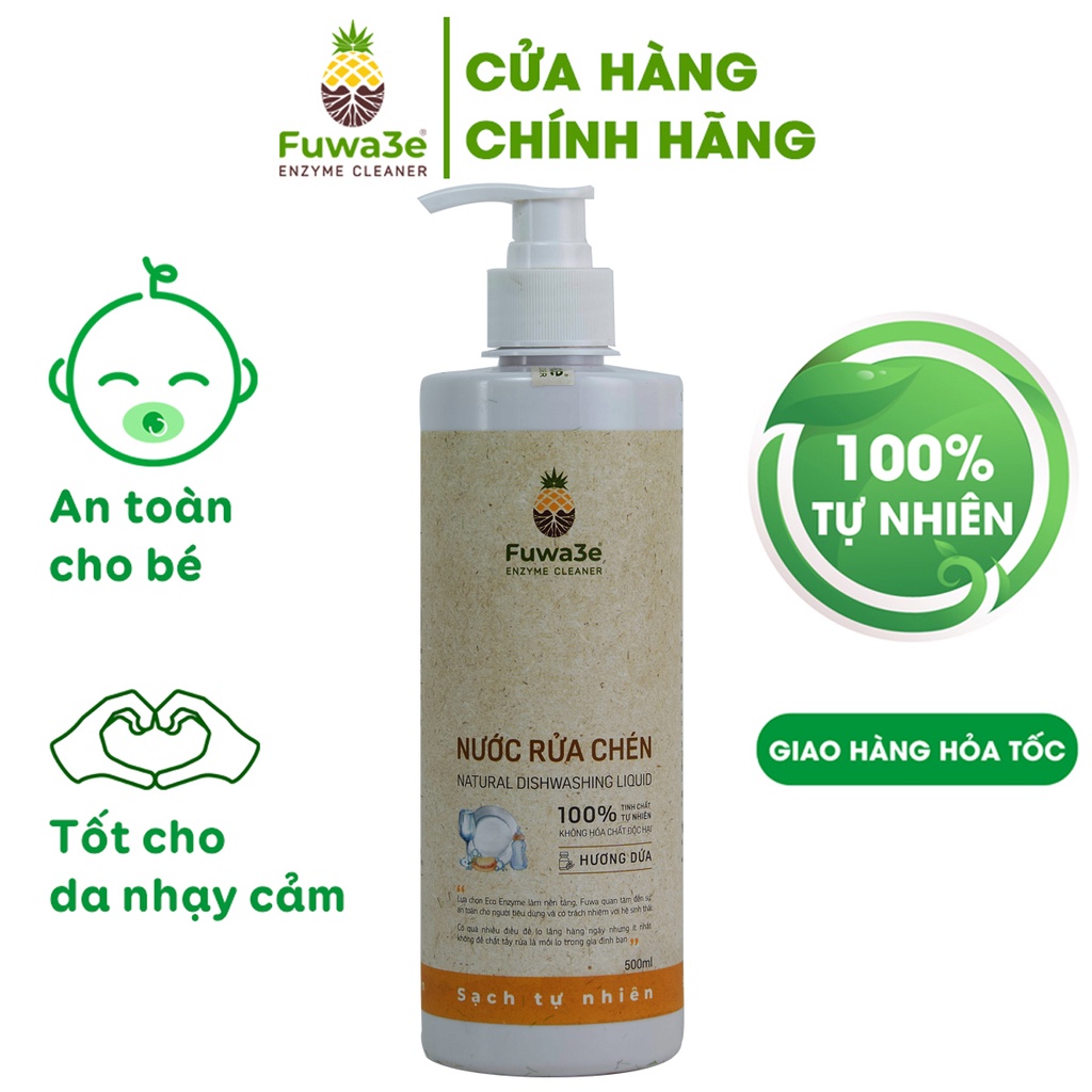 Nước rửa chén hữu cơ fuwa3e. 500ml