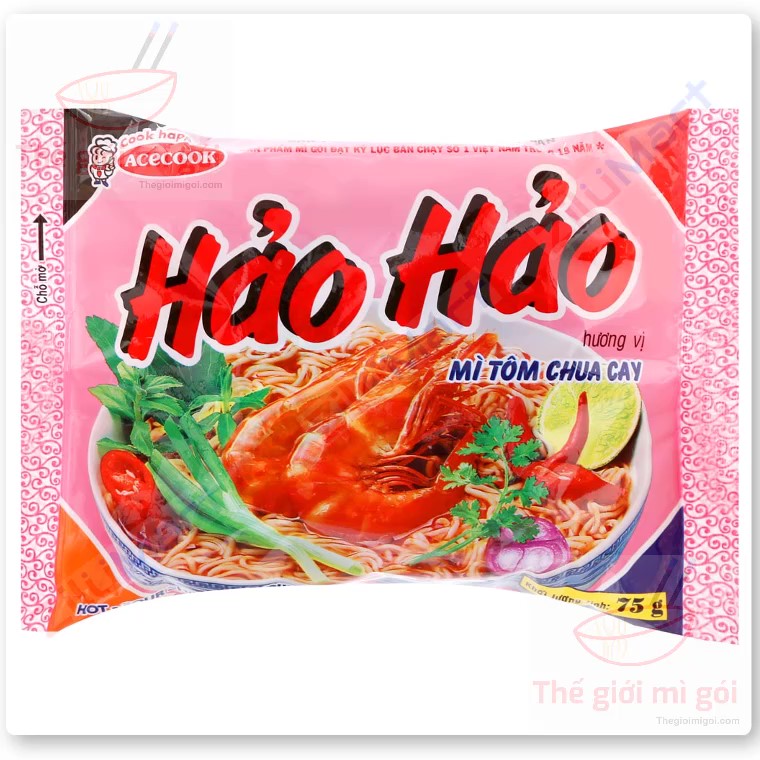 Mì Hảo Hảo tôm chua cay (thùng 30 gói) loại 75g