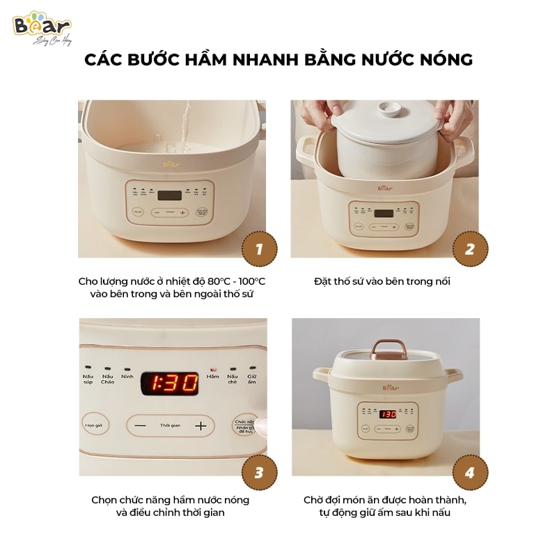Nồi nấu chậm Bear SB-NNC16 (1.6L) - An Gia Phúc