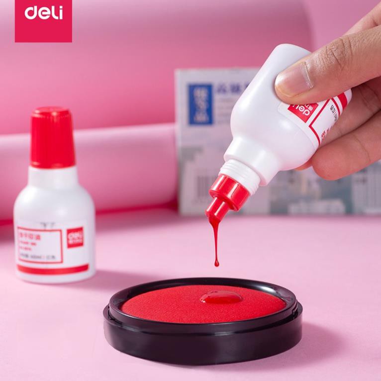 MỰC CON DẤU MÀU ĐỎ DELI E9874