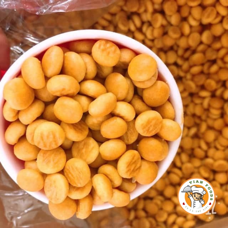 Bánh Hạt Ngọc (Bánh Nút/ Bánh Quy Giòn) Lon 250gr- đồ ăn vặt