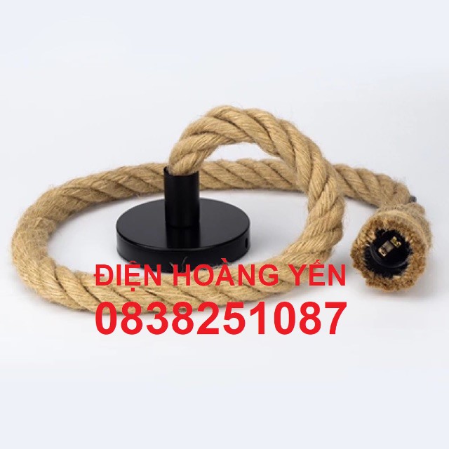 Đui đèn thả trần E27 dạng dây thừng cổ điển
