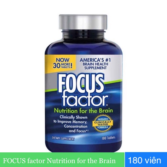 Viên uống bổ não Focus Factor Nutrition for the Brain chai 180 viên