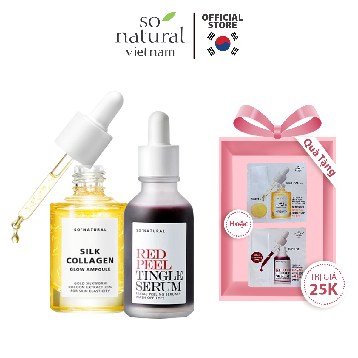 Combo Dưỡng Da Serum Red Peel 35ml Và Silk Collagen Ampoule
