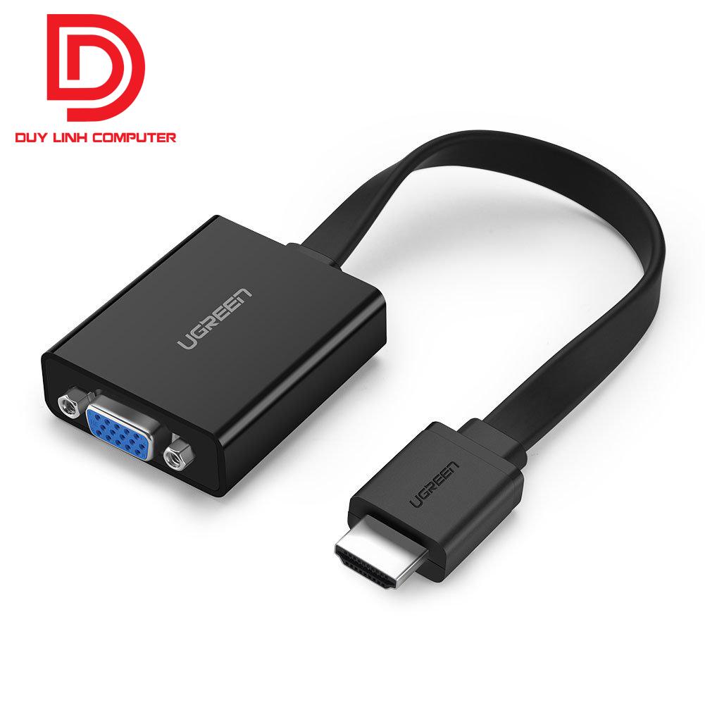 Cáp chuyển HDMI to VGA + Audio 3.5mm & Micro-USB Ugreen 40248 (màu đen)