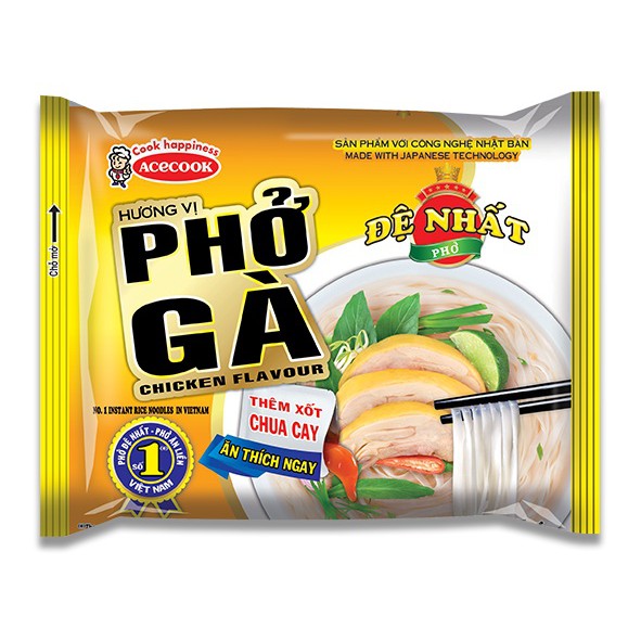 Combo 5 Gói Phở Đệ Nhất Acecook 65G - Phở Gà