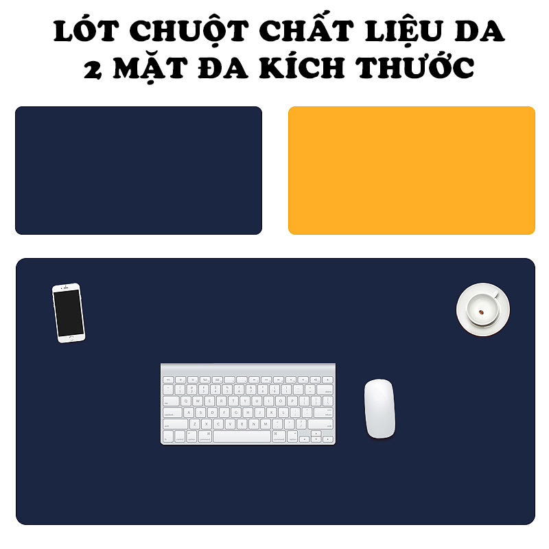 Lót chuột, pad chuột chất liệu da cao cấp đa kích thước, chống thấm nước, chống xước, thao tác chuột dễ dàng