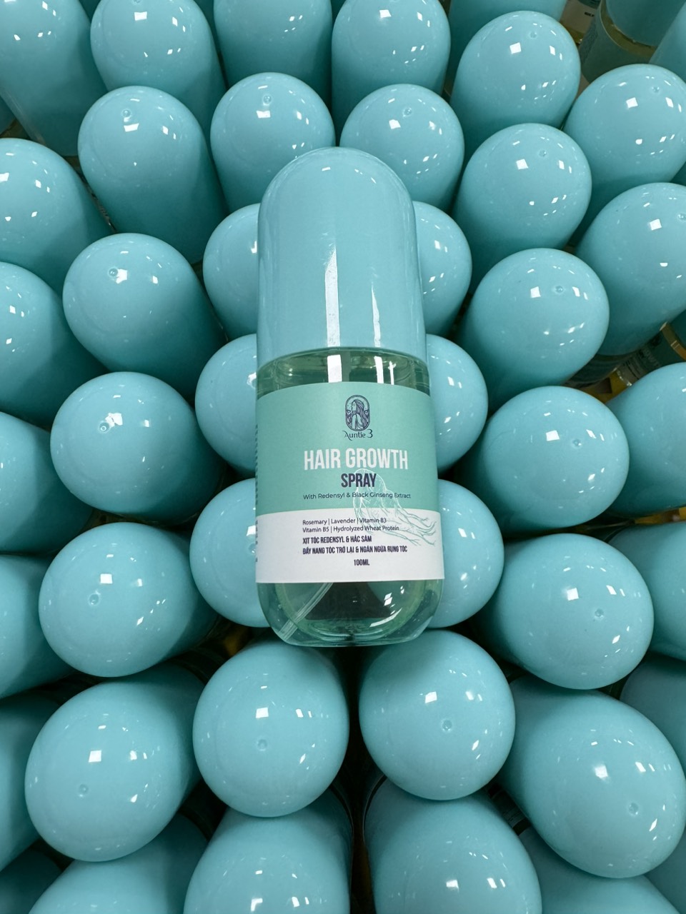 Xịt tóc Redensyl và Hắc Sâm 100ml Auntie 3 Vietnam Chính Hãng