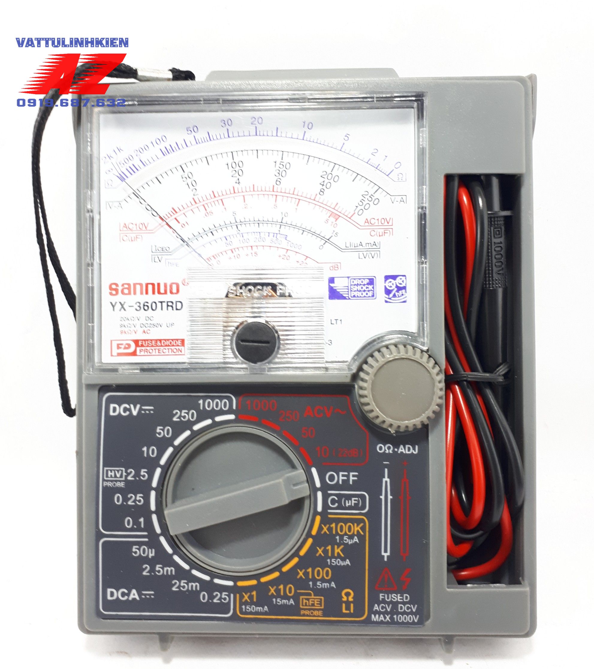 Đồng hồ đo vạn năng kim SANNUO YX-360TRD