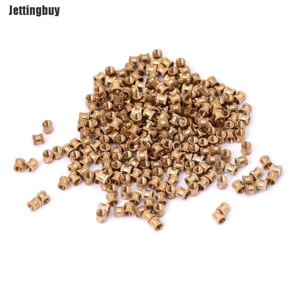 Jettingbuy 200pcs M3*4 copper nut inserts embedded parts copper knurl nut