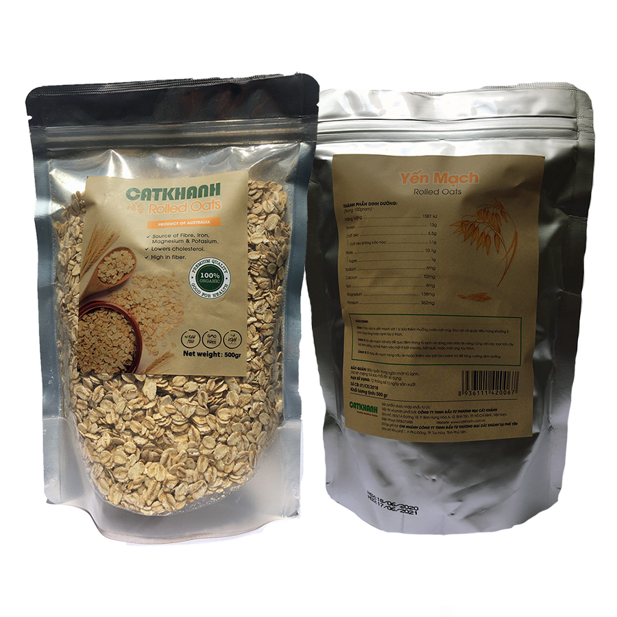 [HCM]Yến mạch Organic Cát Khánh 500gr