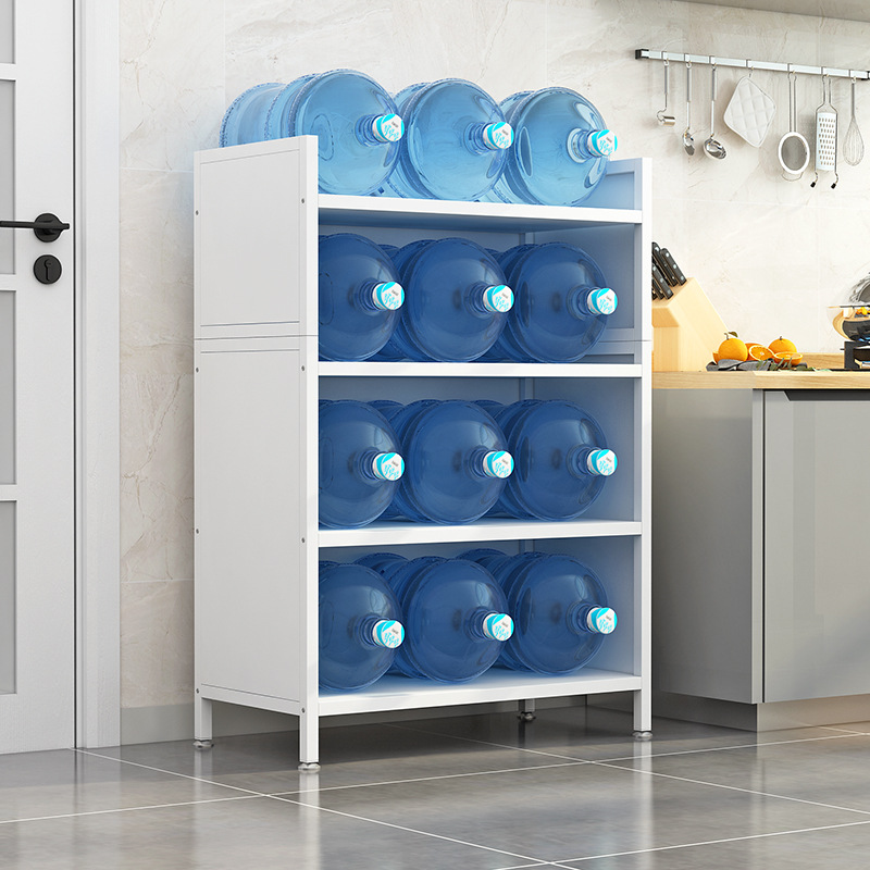 Flip lid kitchen with door, floor-to-ceiling multi-storey shelves, microwave oven, dustproof, multi-functional storage cabinet