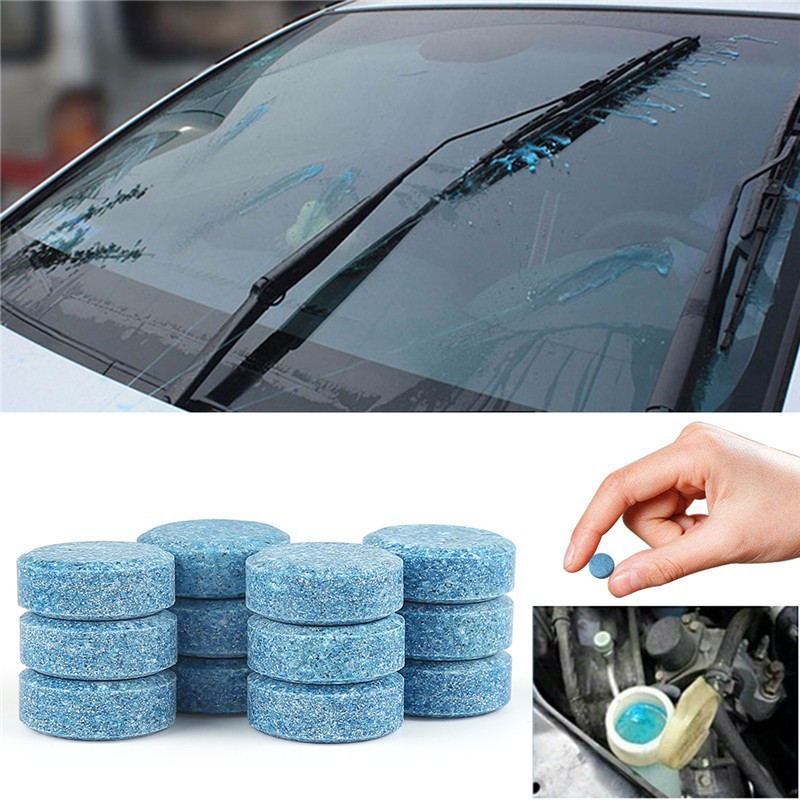 Combo 10 Viên sủi rửa kính xe ô tô chuyên dụng , viên sủi nén 1 viên pha với 4 lít nước chăm sóc kính lái oto xe hơi