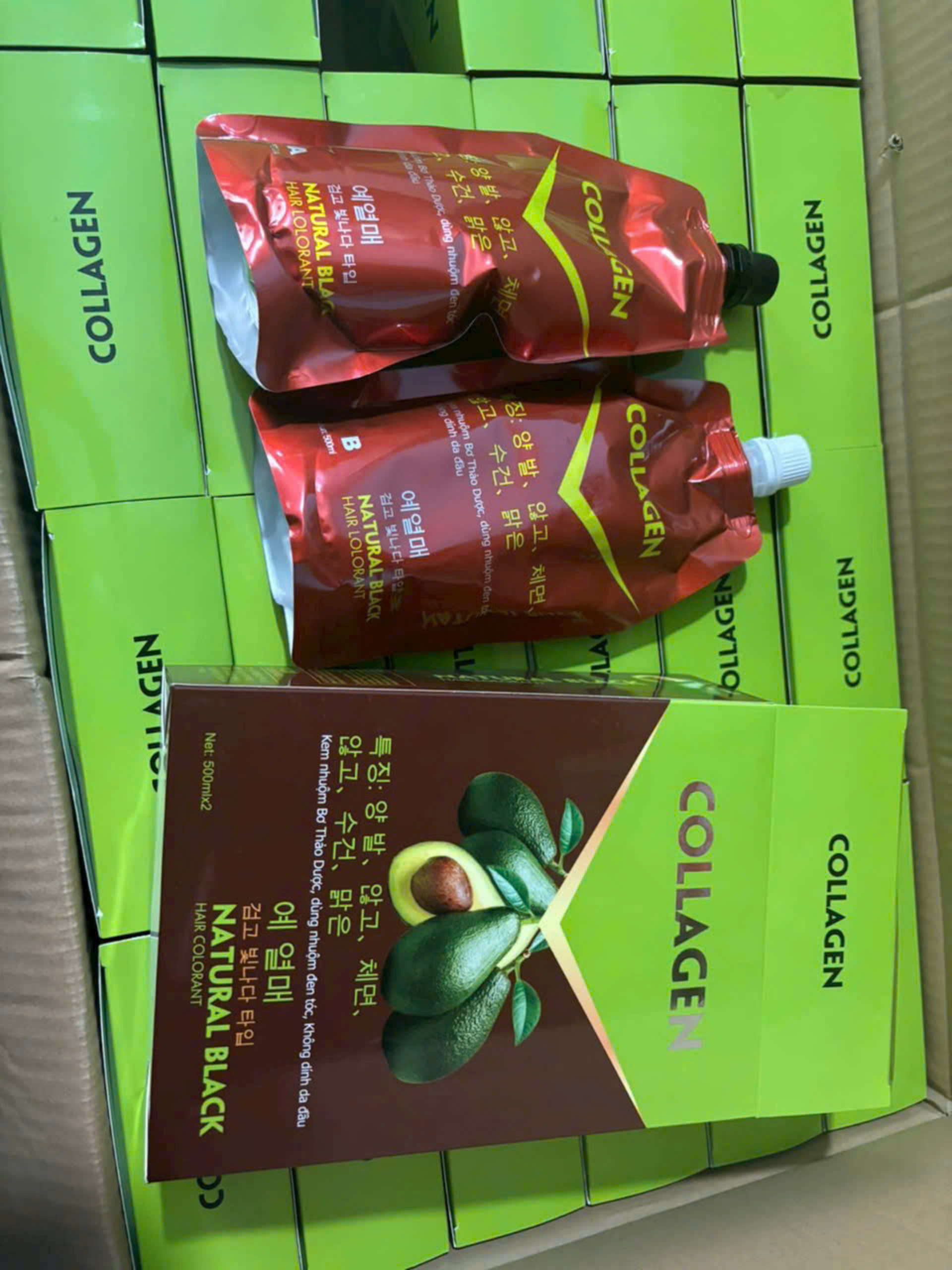DẦU GỘI LÀ ĐEN COLLAGEN THẢO DƯỢC TÚI BƠ 500ml X 2