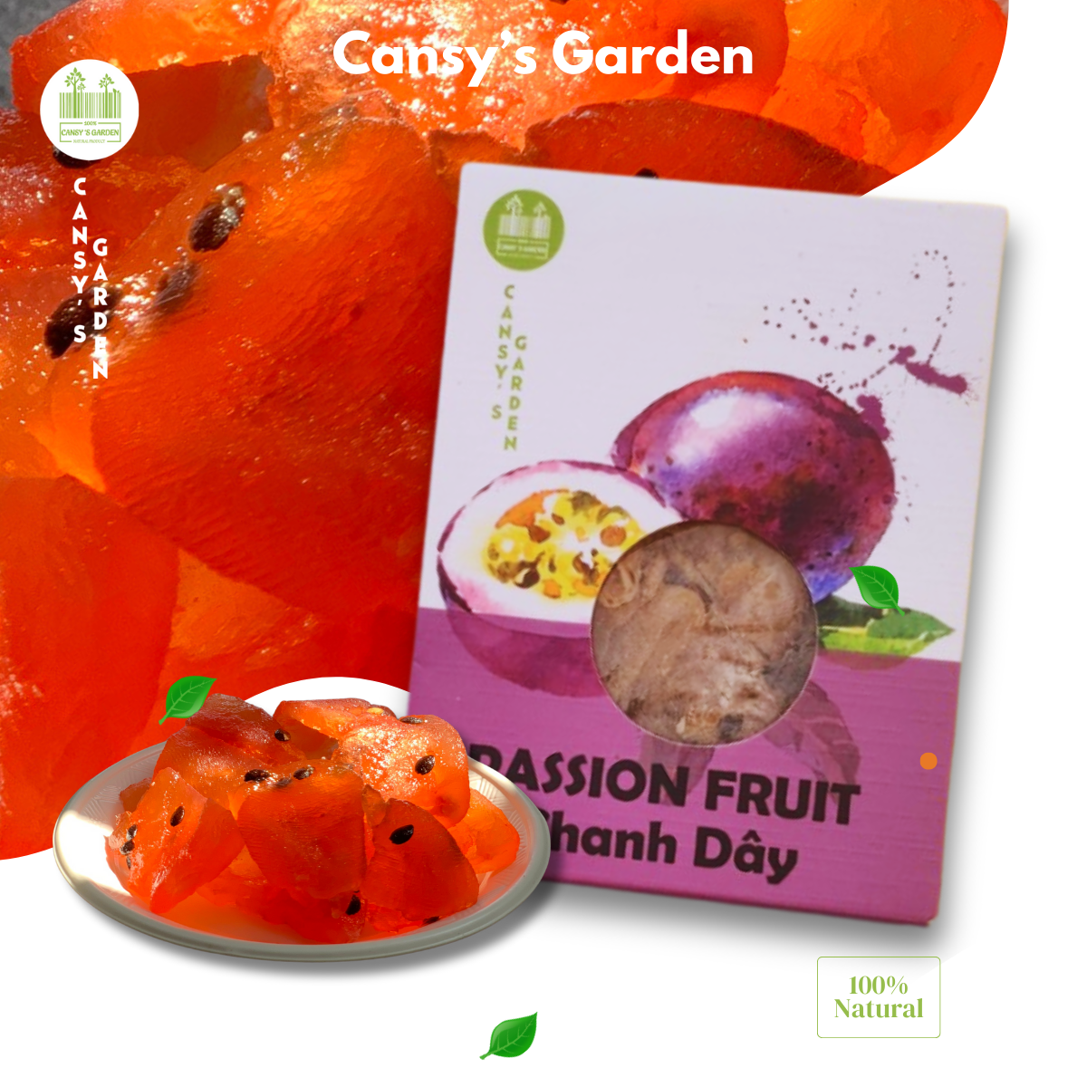 Chanh Dây sấy dẻo - Soft Dried Passion Fruit 80gr