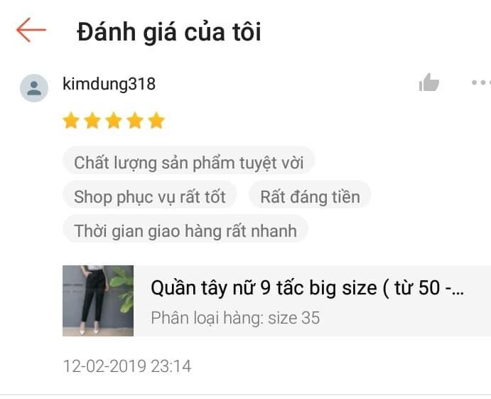 Bigsize 60-90kg QUẦN TÂY 9 TẤC