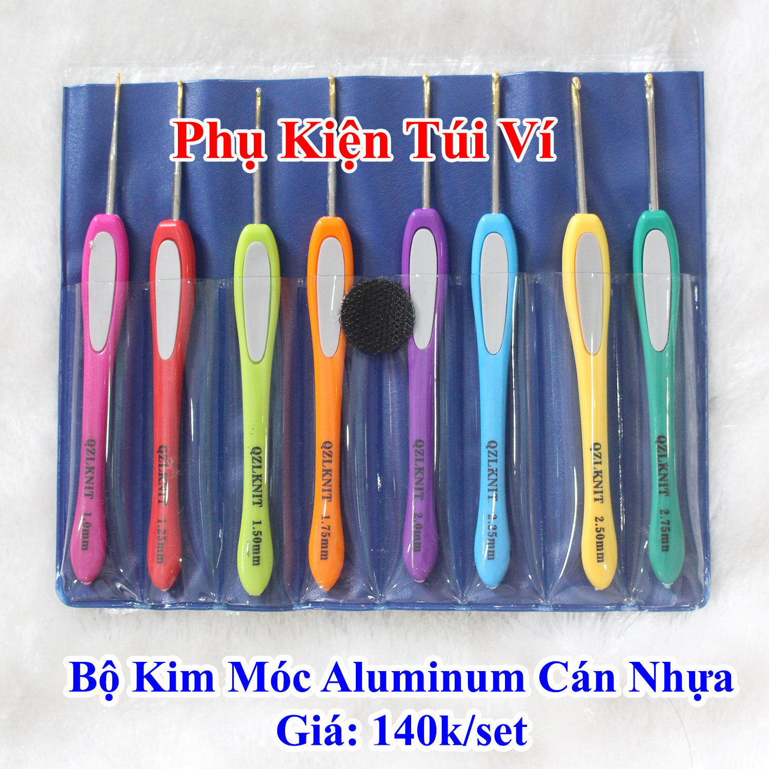 Bộ kim móc Aluminum cán nhựa