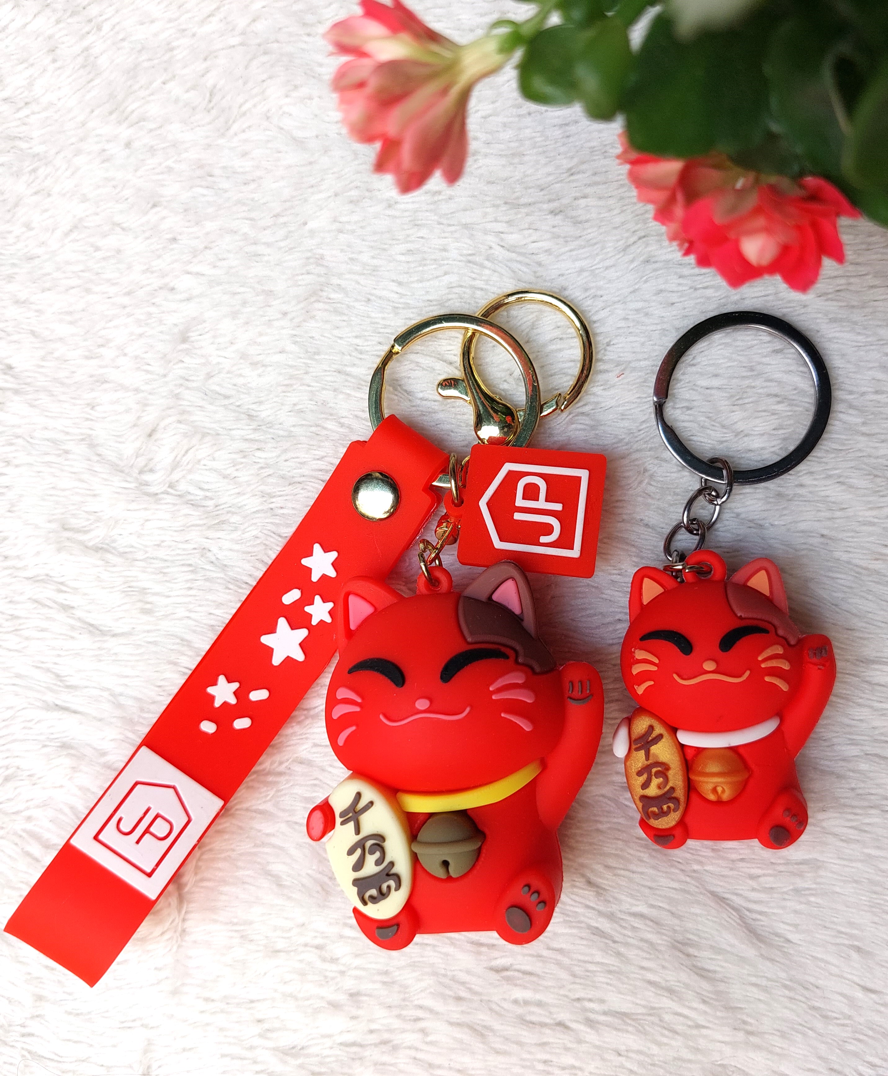 [HCM - MGG8%] MÓC KHÓA MÈO MAY MẮN HOA ANH ĐÀO