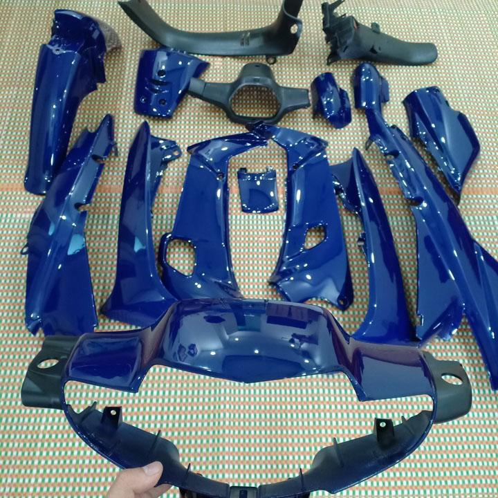 [MIỄN SHIP] Dàn áo xe Wave Alpha, Wave ZX, Wave 110 đời xe 1997 đến 2006 nhựa ABS nguyên sinh màu XANH TÍM FS537 - có TẶNG BỘ TEM cao cấp, , đồ phụ tùng xe máy giá rẻ