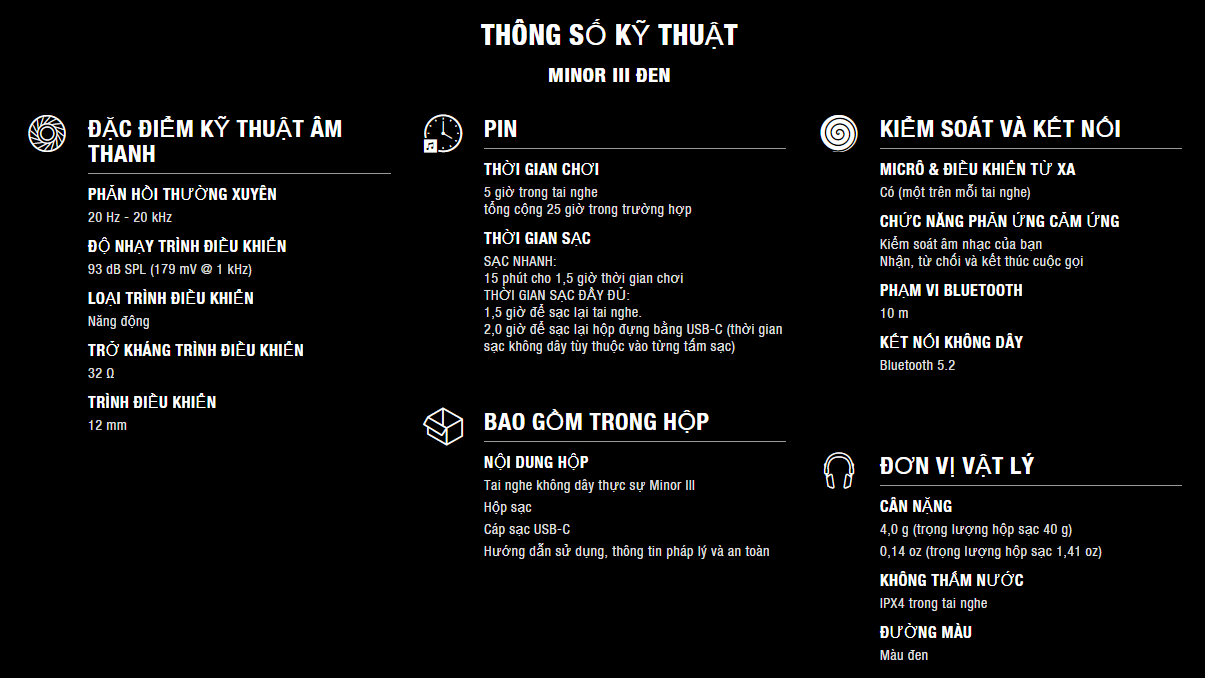 [HCM] Tai Nghe Marshall Minor 3 (III) True Wireless Earbuds