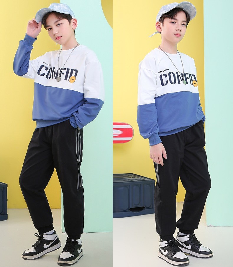 Bộ quần áo thu đông dài tay bé trai "CONFIND" 14-45kg, Đồ bộ cho bé 4-14 tuổi. Chất nỉ da cá. Hàng may kỹ. HB44