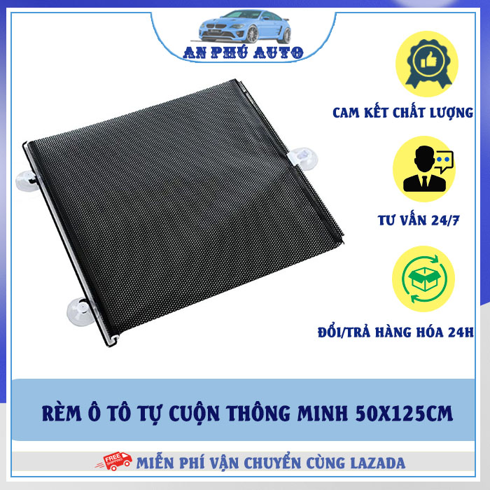 Rèm che nắng ô tô cuộn thông minh 50cmx 125cm | 58x125cm | 68x125cm