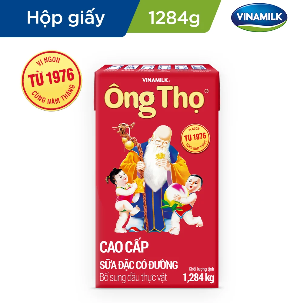 Compo 2 hộp sữa đặc có đường ông thọ đỏ - hộp giấy 1284g