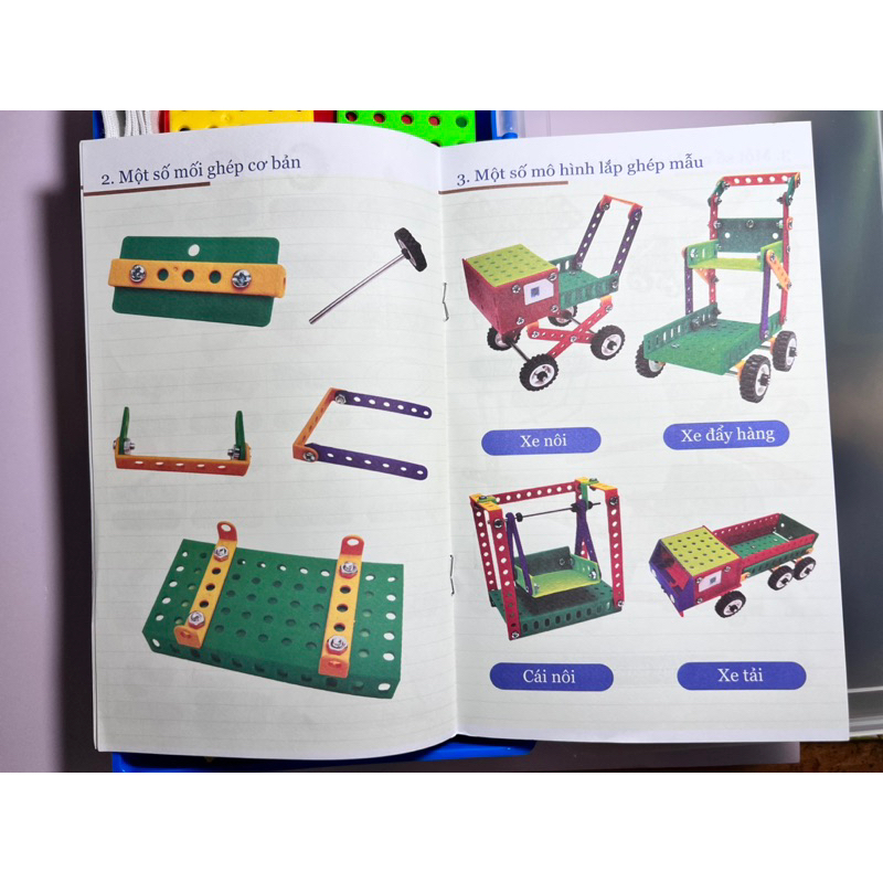 Bộ lắp ghép, lắp ráp mô hình kỹ thuật lớp 4,5 ( môn Công Nghệ)