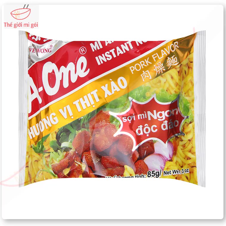 Mì A-One thịt xào (combo 5 gói) loại 85g