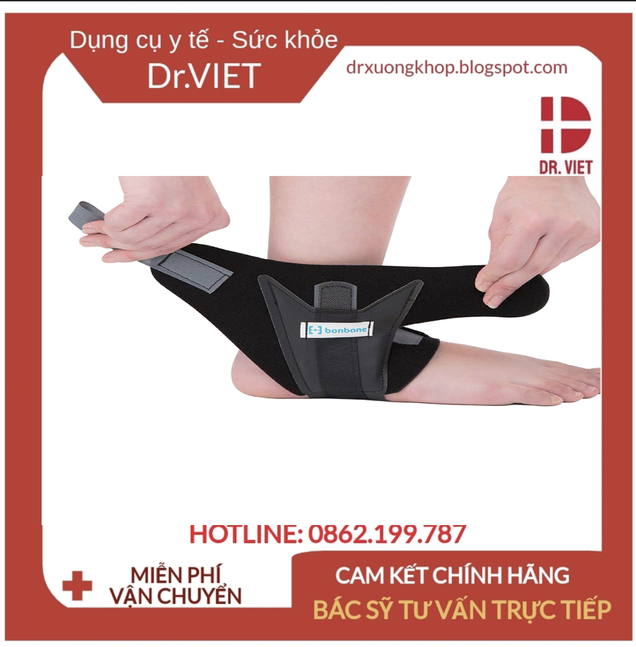 Đai mắt cá chân Dragon fly Bonbone–Cố định và hỗ trợ phục hồi tổn thương mắc cá chân- Chính hãng 100% Nhật Bản-Dễ dàng vận động