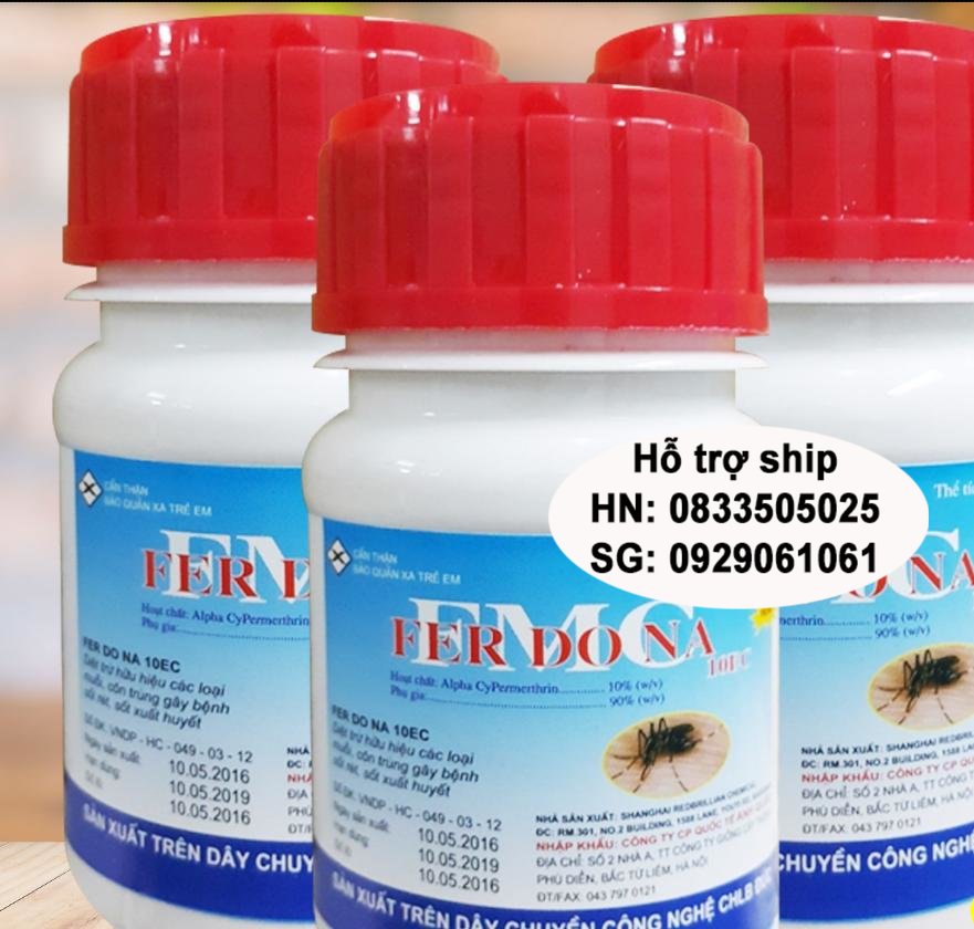(1 chai) Th'uốc muỗi FERDONA 100ml, - dạng pha nước phun diệt muỗi kiến gián