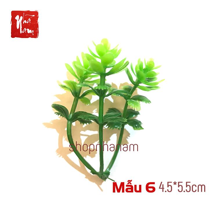 Combo 6 Cây nhựa mini phụ kiện trang trí