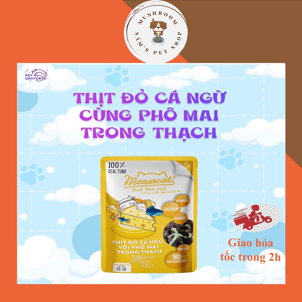 [Thùng 48 gói] Pate Meowcat gói 70g dành cho mèo