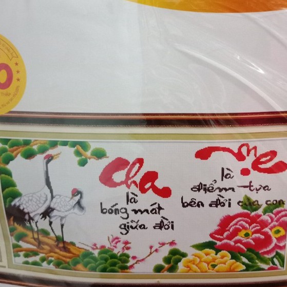 [HCM]Tranh thêu Cha Mẹ ms 51401