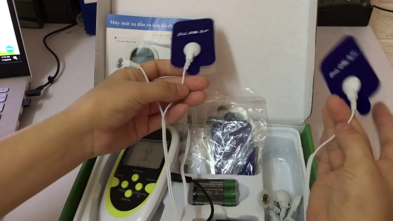 MÁY TRỊ LIỆU - MASSAGE XUNG ĐIỆN - 8 MIẾNG DÁN FULL BOX.