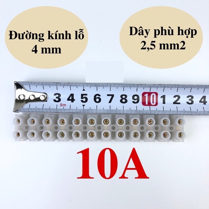 Thanh Cầu Đấu Nhựa Nối Điện 12 Mắt,cầu đấu điện 12P domino,thanh cầu nối điện,